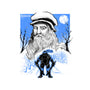Renaissance Ninja Leonardo Sumi-E-None-Fleece-Blanket-Astrobot Invention