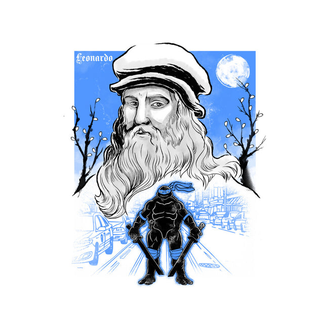 Renaissance Ninja Leonardo Sumi-E-None-Glossy-Sticker-Astrobot Invention