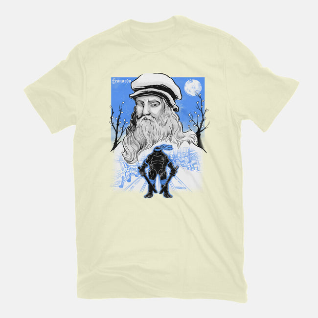 Renaissance Ninja Leonardo Sumi-E-Mens-Basic-Tee-Astrobot Invention