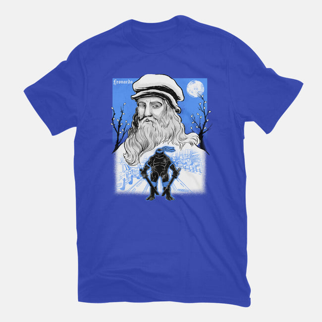 Renaissance Ninja Leonardo Sumi-E-Mens-Basic-Tee-Astrobot Invention