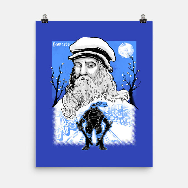 Renaissance Ninja Leonardo Sumi-E-None-Matte-Poster-Astrobot Invention