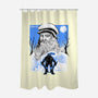 Renaissance Ninja Leonardo Sumi-E-None-Polyester-Shower Curtain-Astrobot Invention