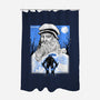 Renaissance Ninja Leonardo Sumi-E-None-Polyester-Shower Curtain-Astrobot Invention