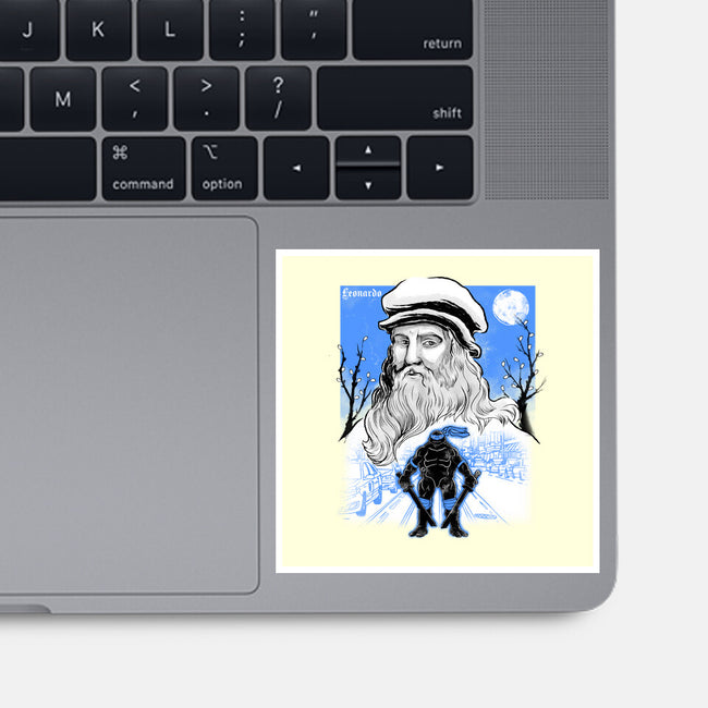 Renaissance Ninja Leonardo Sumi-E-None-Glossy-Sticker-Astrobot Invention