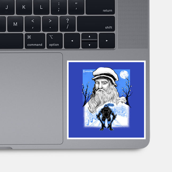 Renaissance Ninja Leonardo Sumi-E-None-Glossy-Sticker-Astrobot Invention