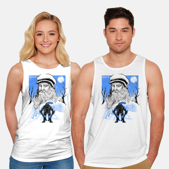 Renaissance Ninja Leonardo Sumi-E-Unisex-Basic-Tank-Astrobot Invention