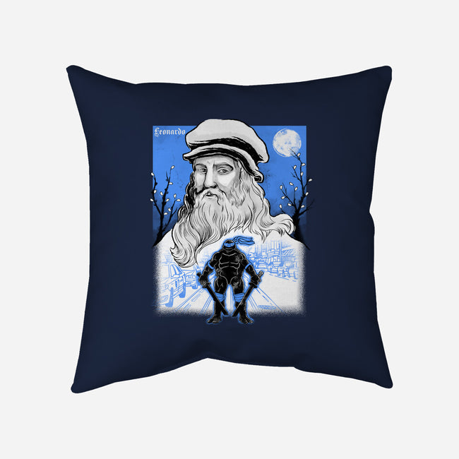 Renaissance Ninja Leonardo Sumi-E-None-Removable Cover w Insert-Throw Pillow-Astrobot Invention