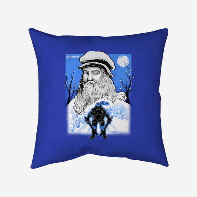 Renaissance Ninja Leonardo Sumi-E-None-Removable Cover w Insert-Throw Pillow-Astrobot Invention