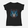 We Roll Out-Womens-V-Neck-Tee-glitchygorilla