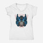 We Roll Out-Womens-V-Neck-Tee-glitchygorilla