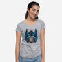 We Roll Out-Womens-V-Neck-Tee-glitchygorilla
