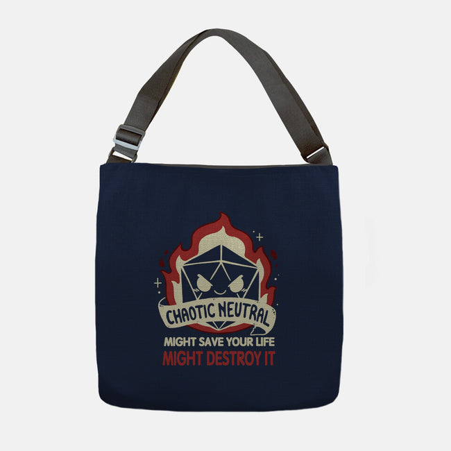 Chaotic Caos-None-Adjustable Tote-Bag-Vallina84