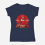 Snoopy X Akira-Womens-V-Neck-Tee-BadBox