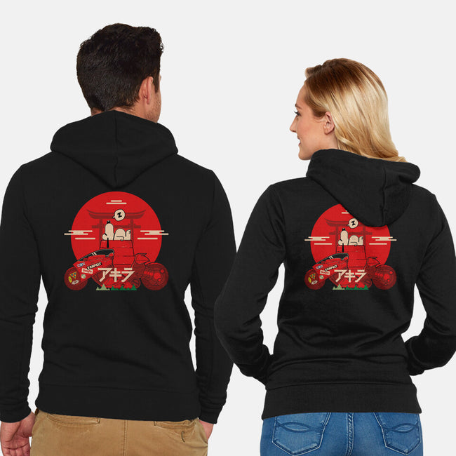 Snoopy X Akira-Unisex-Zip-Up-Sweatshirt-BadBox