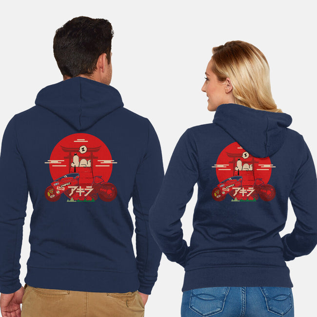 Snoopy X Akira-Unisex-Zip-Up-Sweatshirt-BadBox