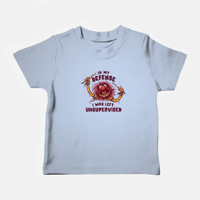 I Was Left Unsupervised-Baby-Basic-Tee-kg07