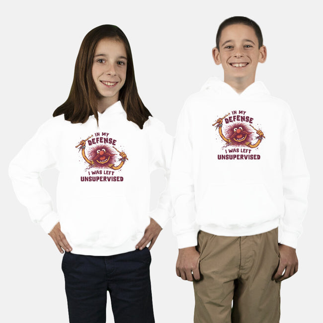 I Was Left Unsupervised-Youth-Pullover-Sweatshirt-kg07