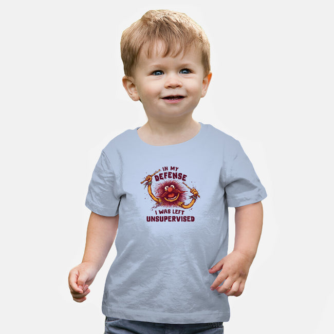 I Was Left Unsupervised-Baby-Basic-Tee-kg07