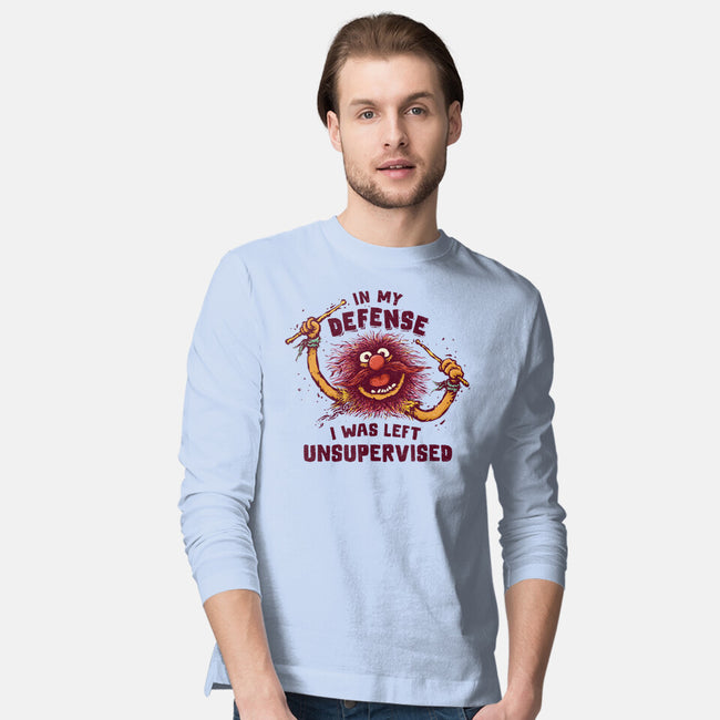 I Was Left Unsupervised-Mens-Long Sleeved-Tee-kg07