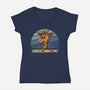 Never Going To Grow Up-Womens-V-Neck-Tee-kg07