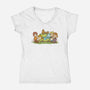 Mysterious Gang-Womens-V-Neck-Tee-kg07