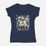 Starry Busters-Womens-V-Neck-Tee-zascanauta
