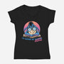 Rather Be Sleeping-Womens-V-Neck-Tee-glitchygorilla