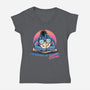 Rather Be Sleeping-Womens-V-Neck-Tee-glitchygorilla
