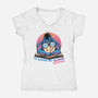 Rather Be Sleeping-Womens-V-Neck-Tee-glitchygorilla