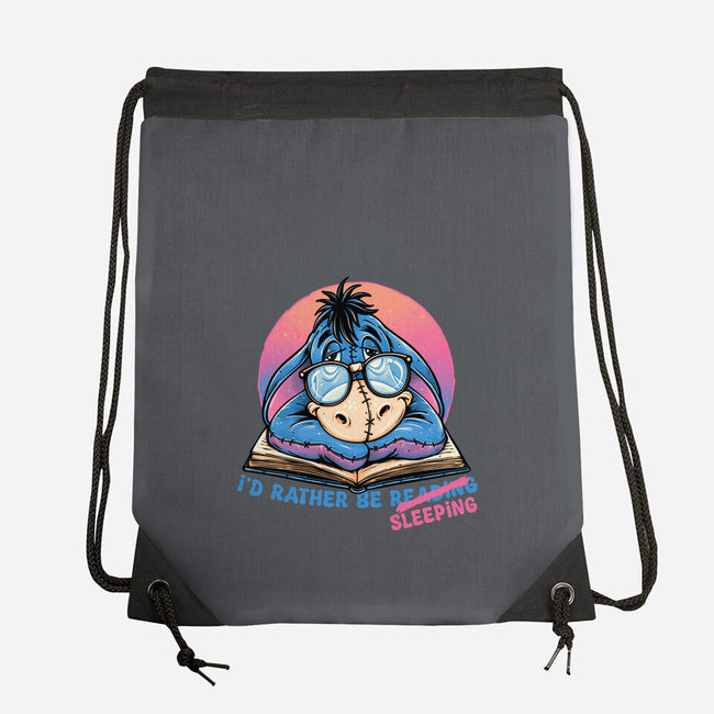 Rather Be Sleeping-None-Drawstring-Bag-glitchygorilla