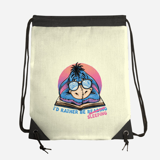 Rather Be Sleeping-None-Drawstring-Bag-glitchygorilla