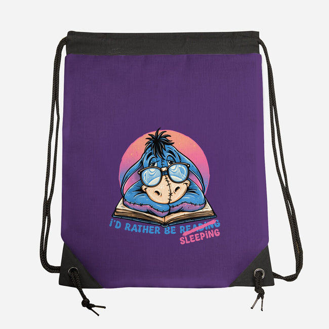 Rather Be Sleeping-None-Drawstring-Bag-glitchygorilla