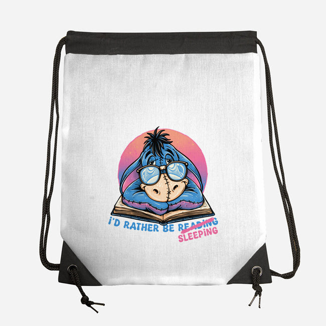 Rather Be Sleeping-None-Drawstring-Bag-glitchygorilla