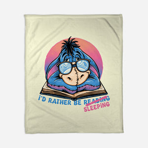 Rather Be Sleeping-None-Fleece-Blanket-glitchygorilla