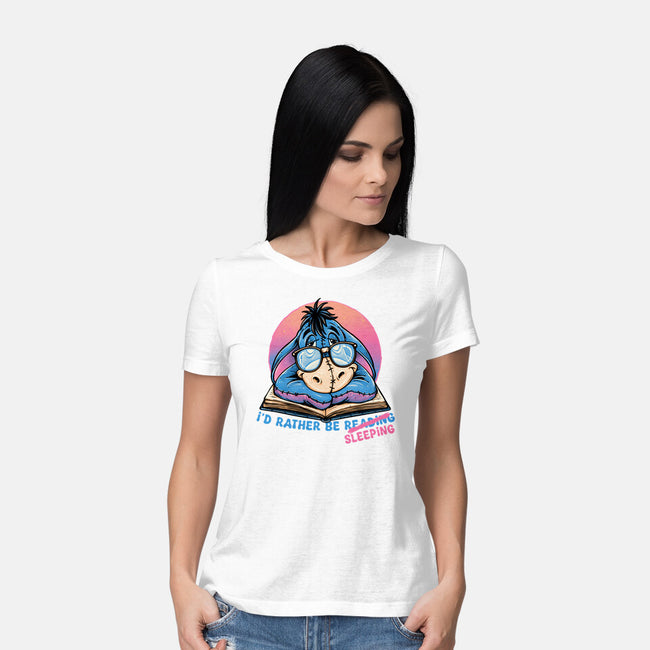 Rather Be Sleeping-Womens-Basic-Tee-glitchygorilla