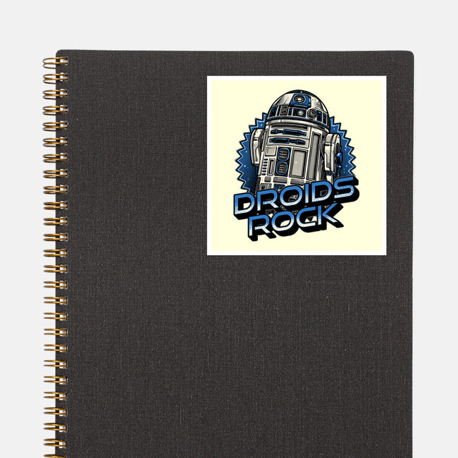 Droids Rock-None-Glossy-Sticker-glitchygorilla
