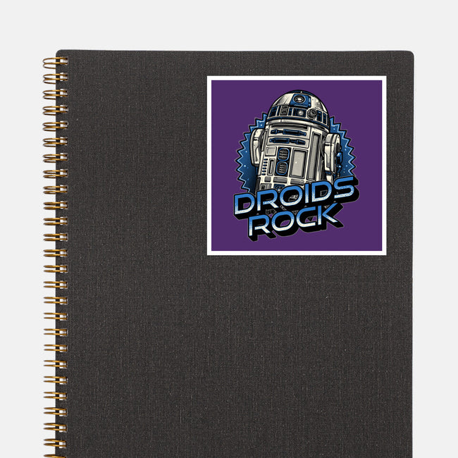 Droids Rock-None-Glossy-Sticker-glitchygorilla