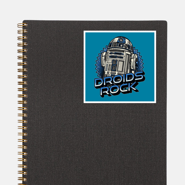 Droids Rock-None-Glossy-Sticker-glitchygorilla