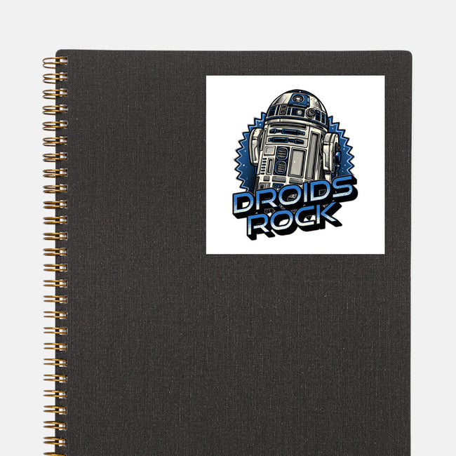 Droids Rock-None-Glossy-Sticker-glitchygorilla