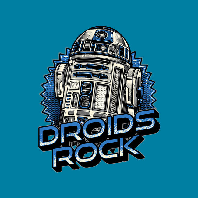 Droids Rock-Womens-Basic-Tee-glitchygorilla