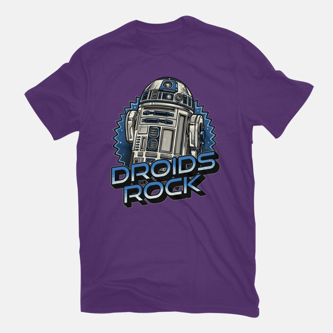 Droids Rock-Womens-Fitted-Tee-glitchygorilla