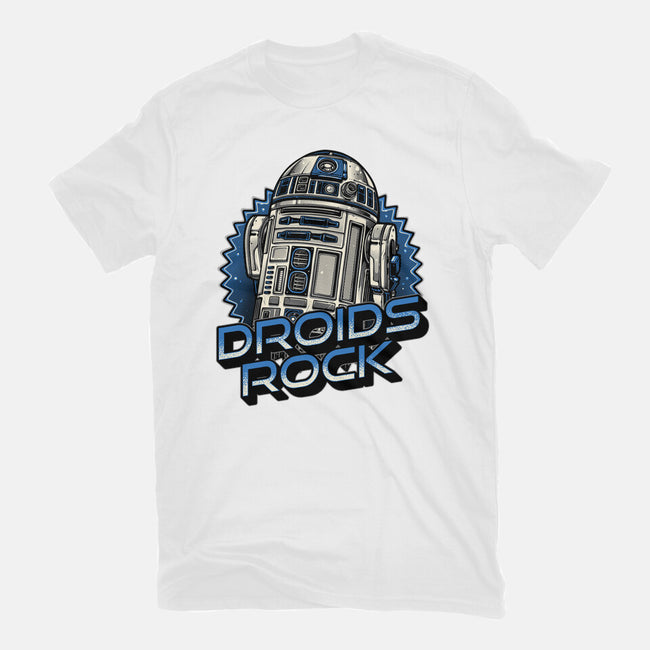Droids Rock-Womens-Basic-Tee-glitchygorilla