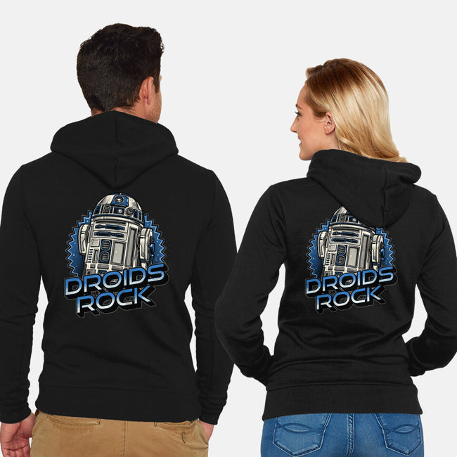 Droids Rock-Unisex-Zip-Up-Sweatshirt-glitchygorilla