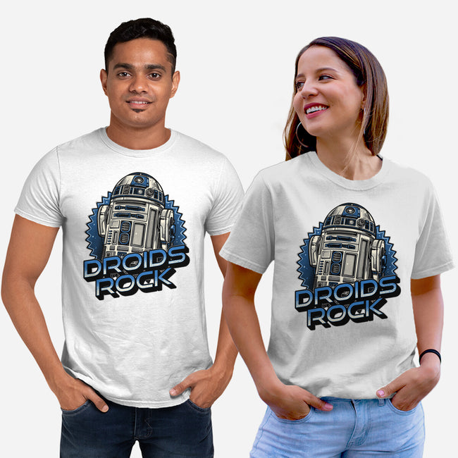 Droids Rock-Unisex-Basic-Tee-glitchygorilla