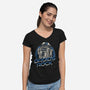 Droids Rock-Womens-V-Neck-Tee-glitchygorilla