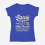 Saw's BBQ-Womens-V-Neck-Tee-Wheels