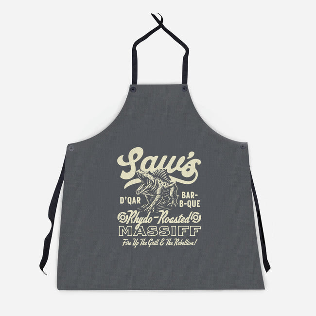 Saw's BBQ-Unisex-Kitchen-Apron-Wheels