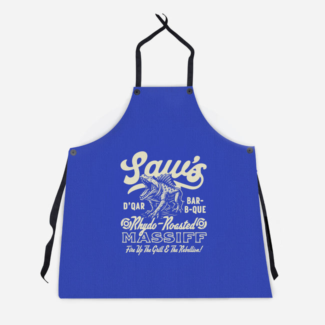 Saw's BBQ-Unisex-Kitchen-Apron-Wheels