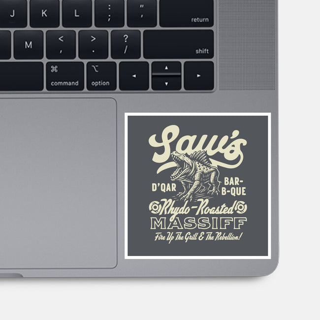 Saw's BBQ-None-Glossy-Sticker-Wheels