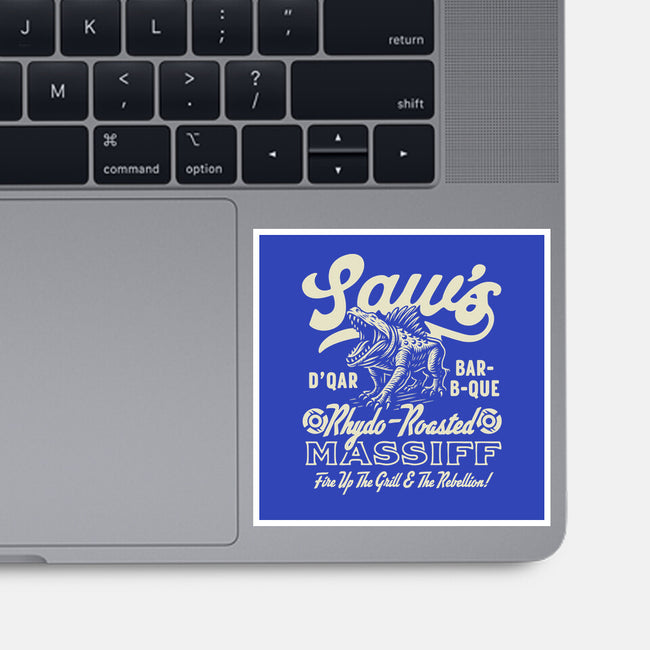 Saw's BBQ-None-Glossy-Sticker-Wheels
